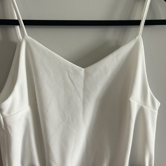 Women’s Spaghetti Strap White Tank and White and Black Striped Romper medium - Picture 2 of 6